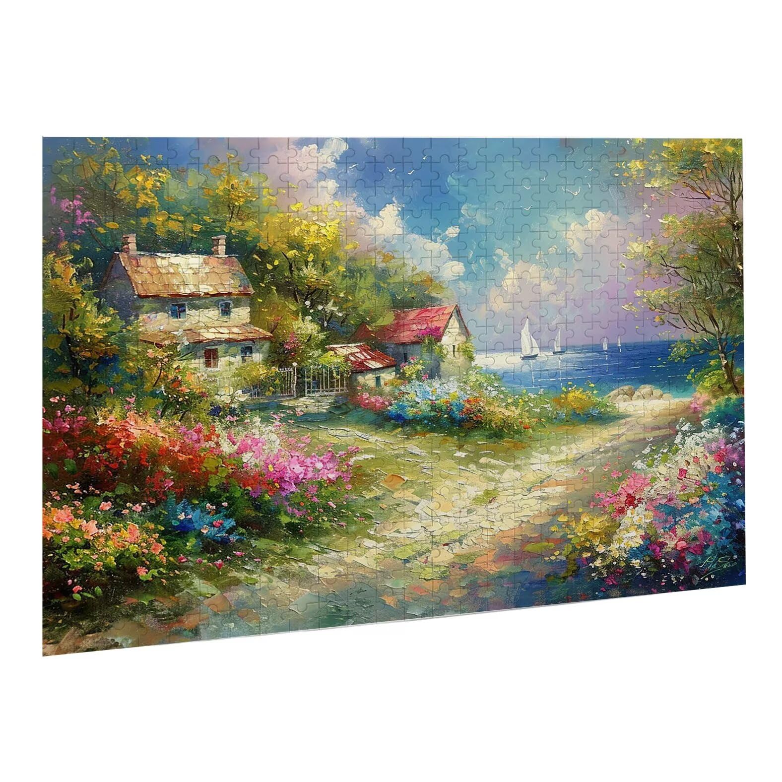 Krajobraz, 5000 elementów, puzzle 3D dla dorosłych, wymagająca łamigłówka, gra logiczna dla całej rodziny, prezenty dla mężczyzn i kobiet, puzzle bożonarodzeniowe, dekoracja domu, temat: żaglówka K0F