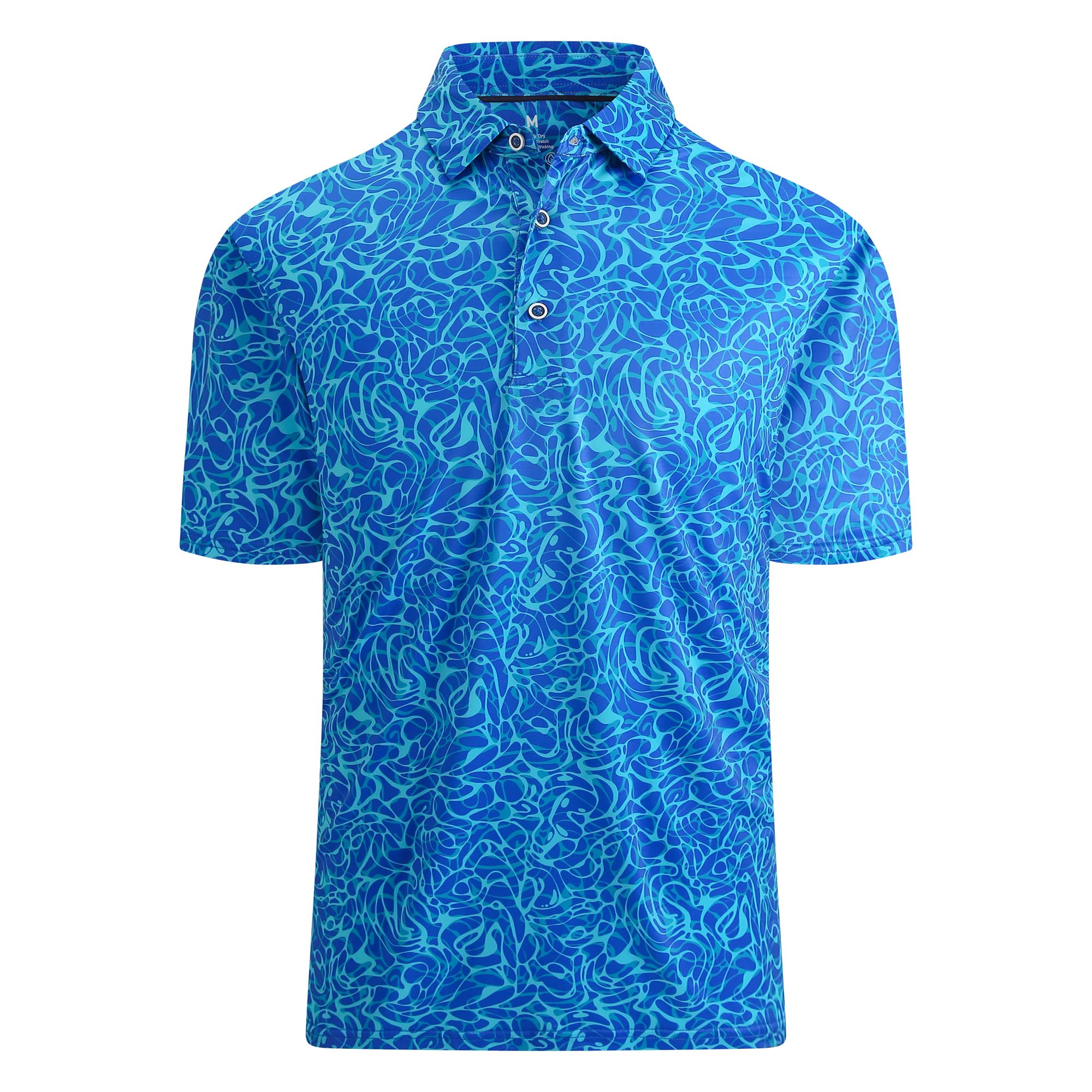 SAMERM Golf Shirts for Men Super Stretch Jacquard Dry Fit Golf Polo Moisture Wicking Short Sleeve Polo Shirts for Men
