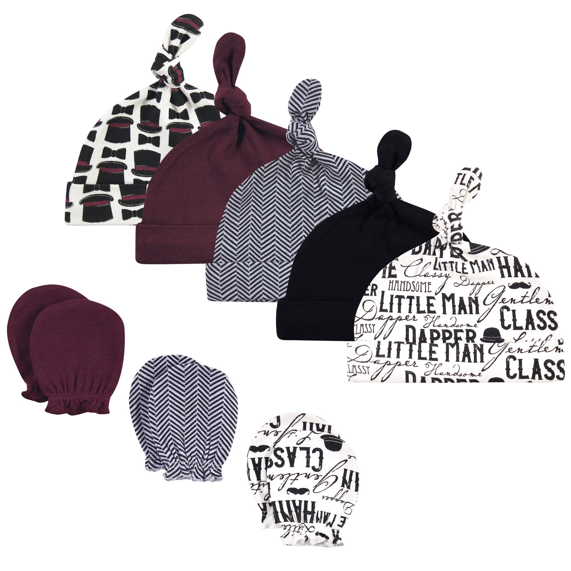 Hudson Baby Unisex Baby Cotton Cap and Scratch Mitten Set