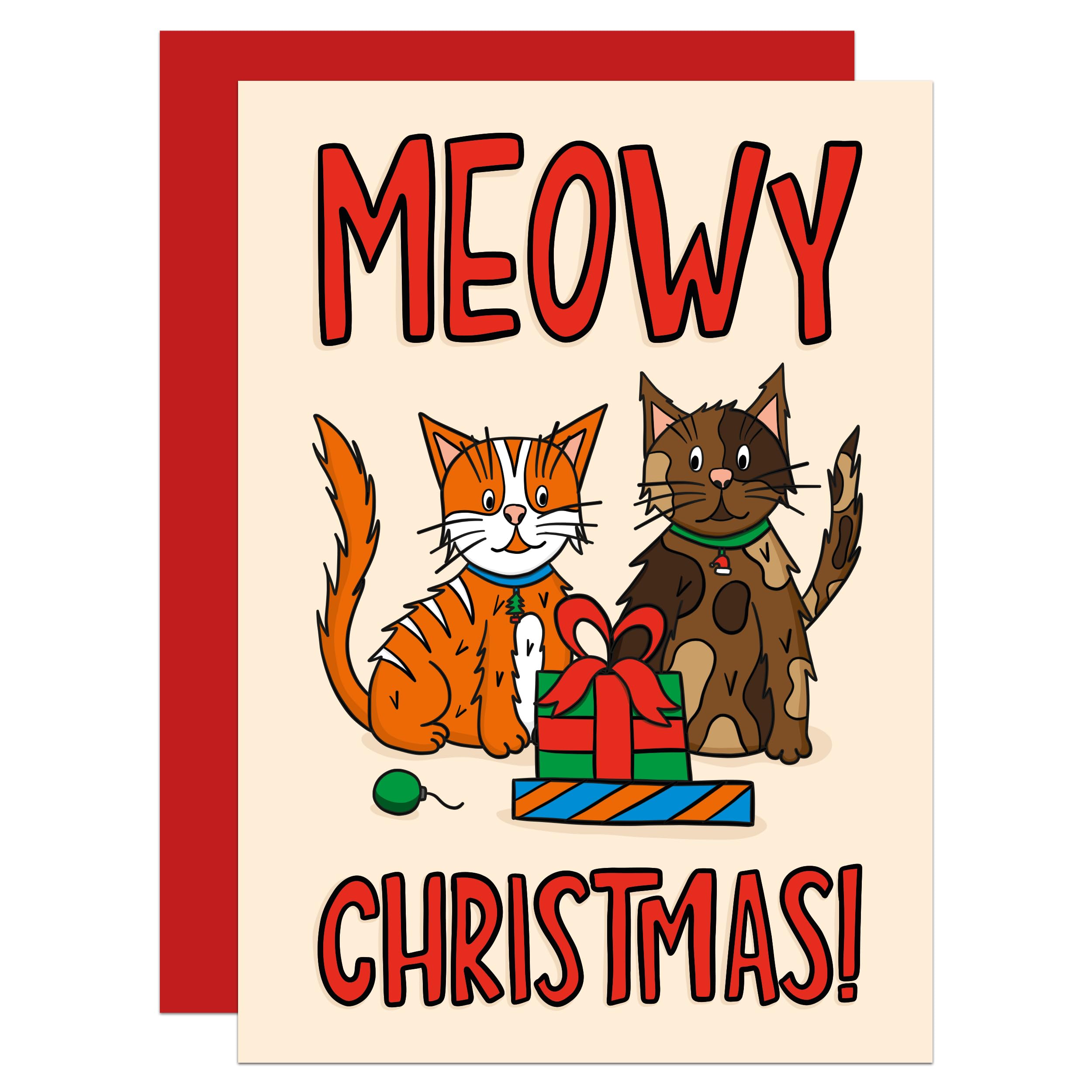 Cat Owner Card, Funny Present, Merry Christmas, Kittie, Animal Lover