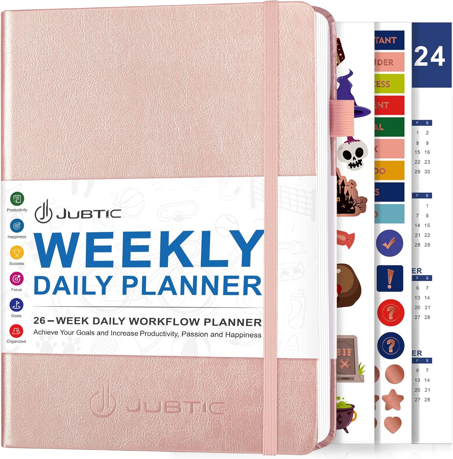 Amazon.com : JUBTIC Hourly Daily Planner Undated, 2025-2026 Weekly and