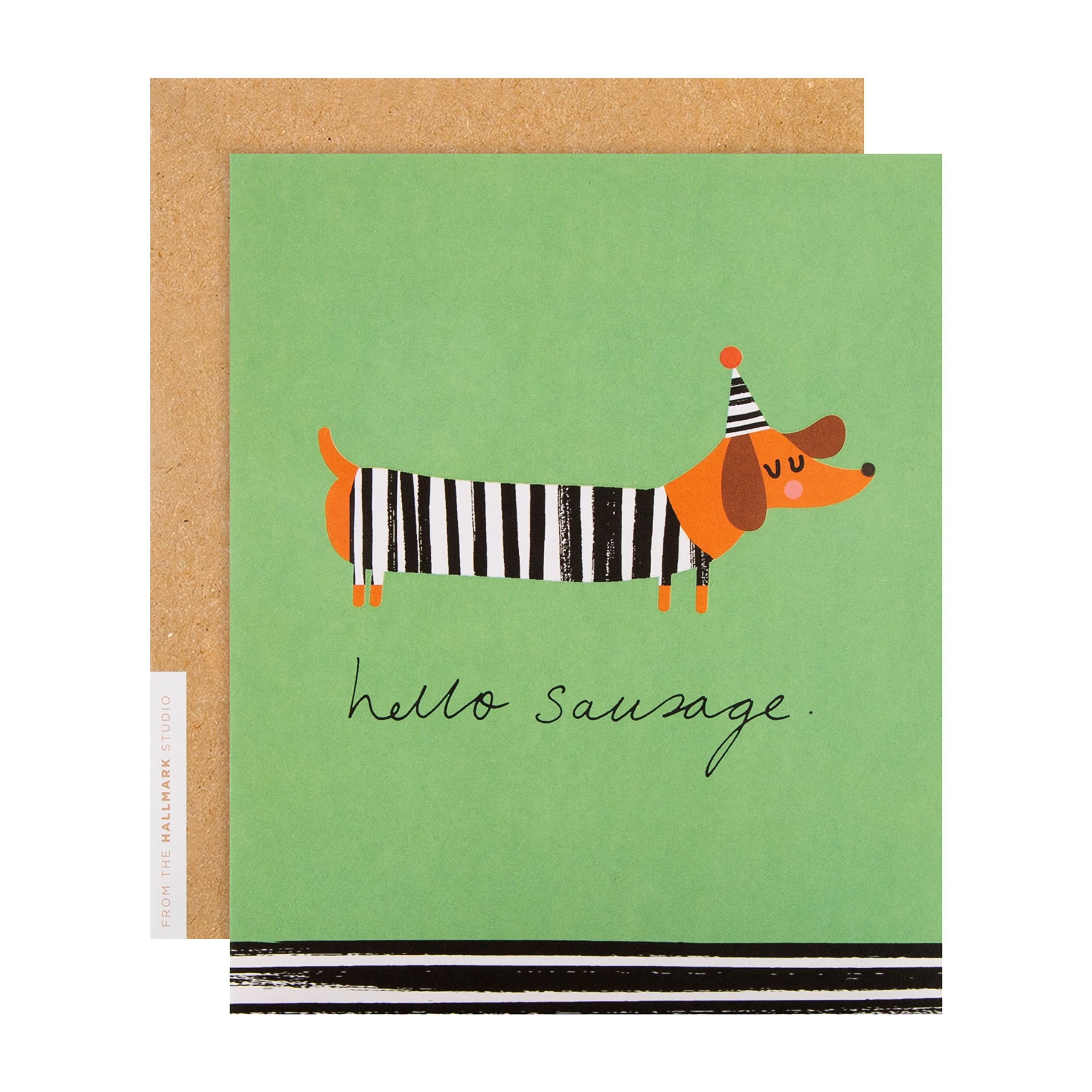 Hallmark Any Occasion Card - Contemporary Sausage Dog Design