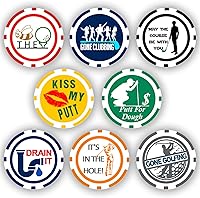 Vista 7 de DA VINCI Colección de fichas de póquer con marcador de pelotas de golf, fichas de 0.41 oz