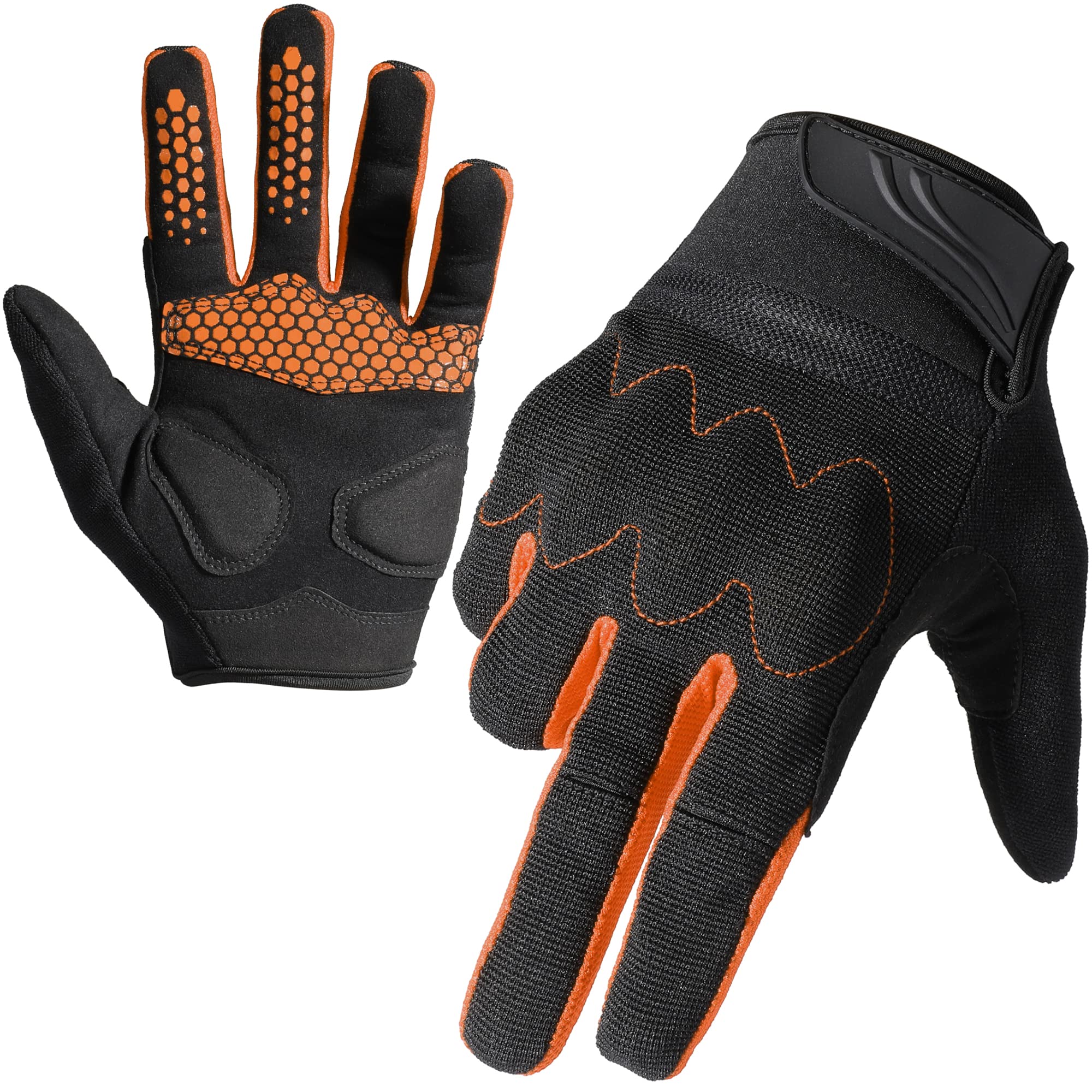 Cycling Gloves Bike Gloves for Men/Women, Bicycle Gloves Anti-Slip Touchscreen Full-Finger Biking Gloves for Motorcycle Cycling Hiking Driving Training Outdoor ATV Bike Camping Climbing