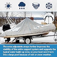 Vista 2 de Paquete de 2 postes de soporte para cubierta de barco con base de goma antideslizante y correa, sistema de soporte para cubierta de barco
