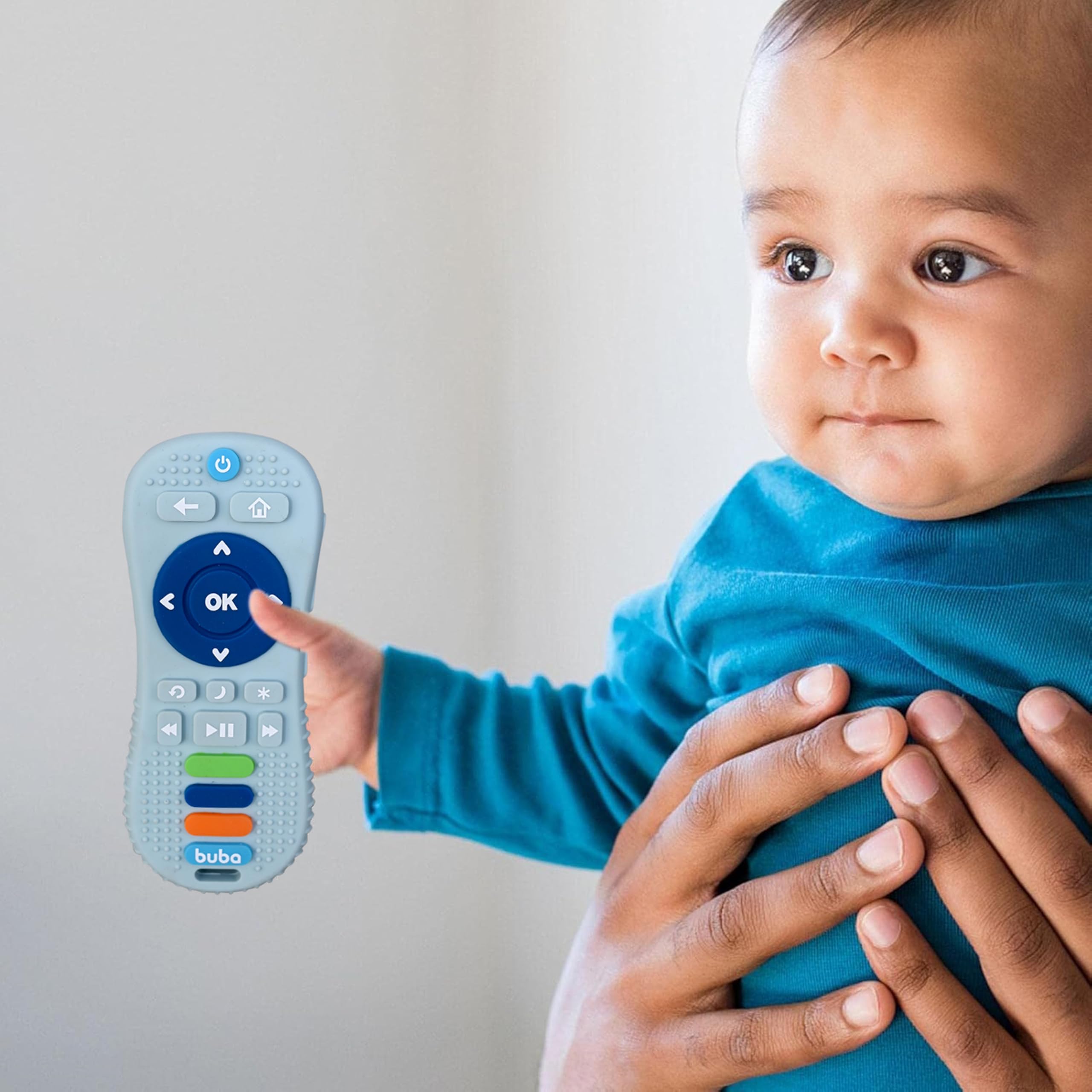 TEC TAVAKKAL Silicone Remote Teether For Baby, Remote Teether For 3+ Months And 6 To 12 Months Baby, Helps Biting Skills Development, Colour & Shape Recognition, Teething Toys For Babies And Toddlers Blue - Image 7 thumbnail