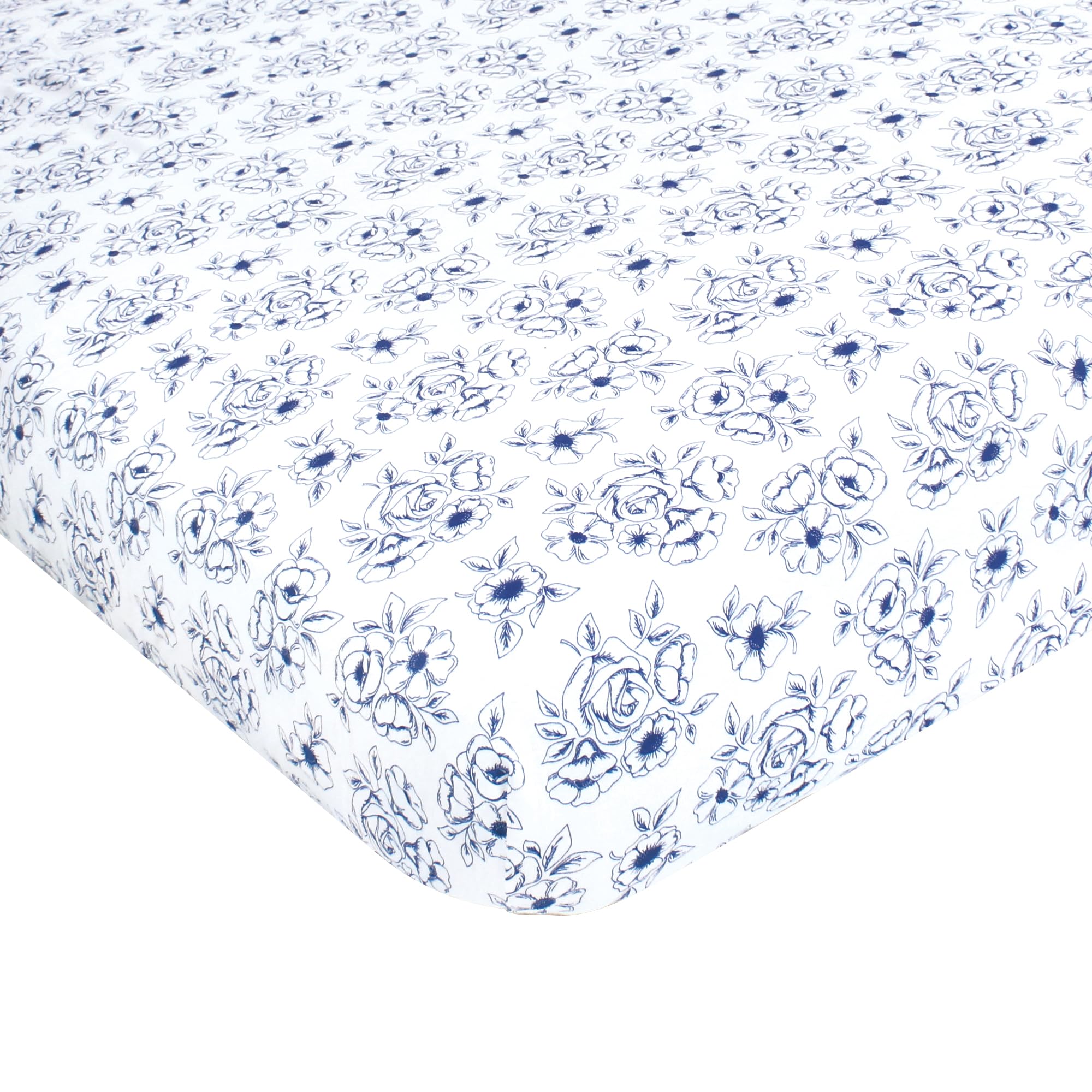 Drap-housse pour berceau coton bleu toilette lit bébé taille unique Hudson Baby