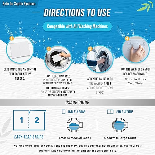 Miniatura 5 de Hojas de detergente para ropa ecológicas paquete de 80 cargas hoja de lavadora de ropa sin líquido tira de lavandería de viaje sin residuos hojas de