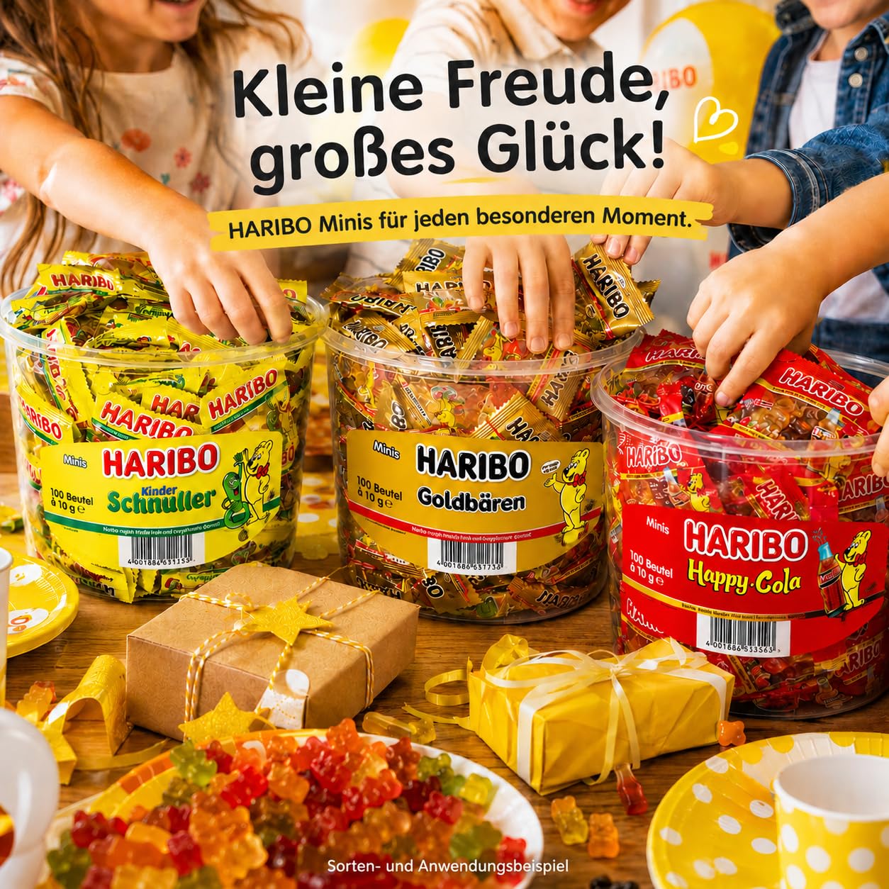Haribo Minibeutel Mix 5 3er Set + Notizblock GRATIS