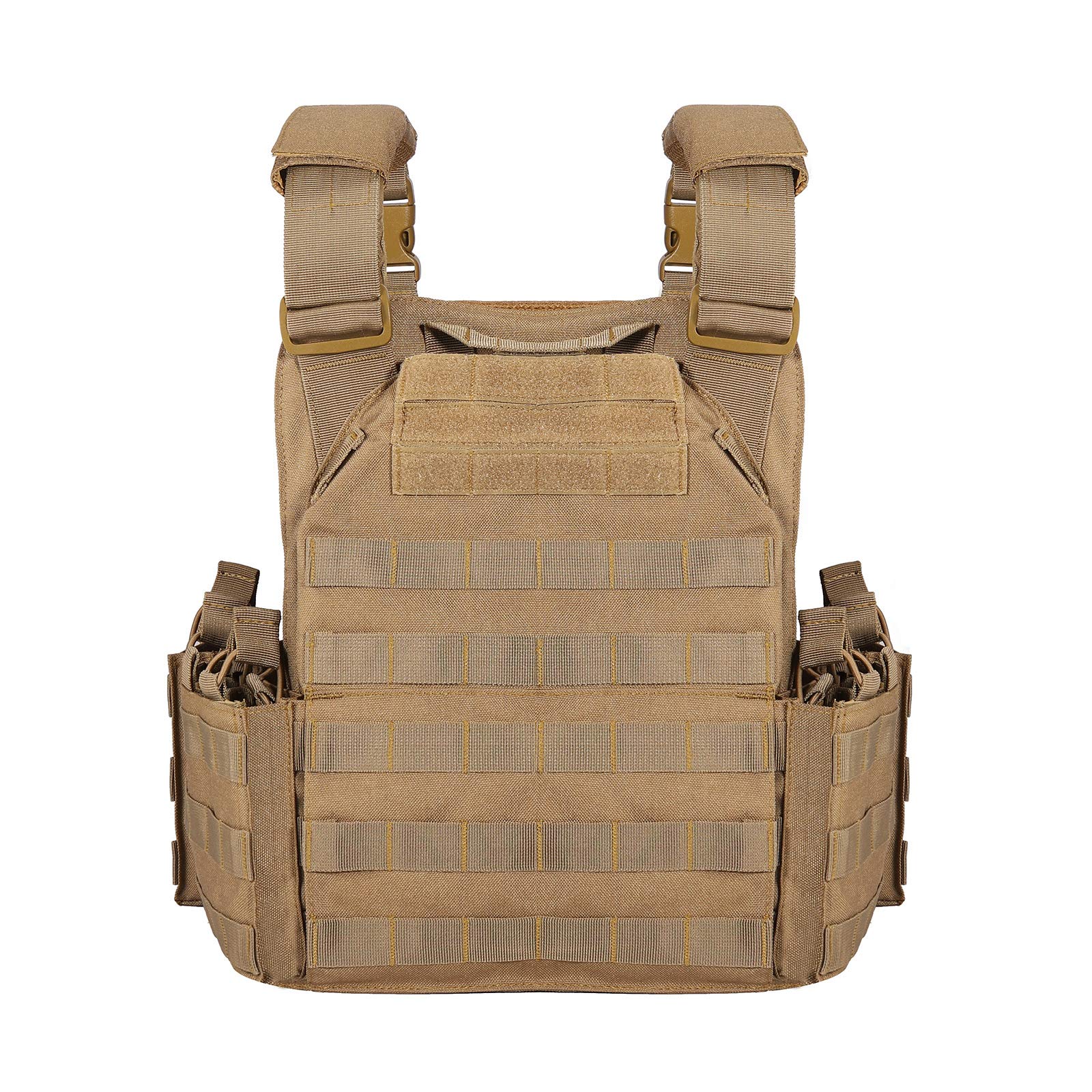 Gilet tattico per softair, con piastra a sgancio rapido, traspirante, per giochi di softair e giochi CS, borsa a tema personaggio cosplay, regali di Halloween, versione aggiornata CP, cachi, 46 x 35 x