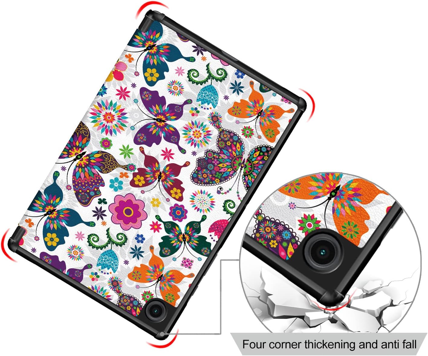 SZHAIYU Tablet Cover for Samsung Galaxy Tab A8 10.5 2021 Case, Premium Leather Slim Lightweight with Auto Sleep/Wake up Hard Trifold Stand Cover (SM-X200 SM-X205) (HD)