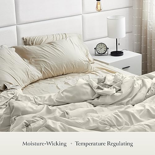 Miniatura 3 de BELADOR Juego de sábanas de hotel suaves y sedosas, de lujo, de 6 piezas, para cama tamaño matrimonial, de esquinas tipo bolsillos profundos, ajuste