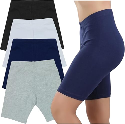 Miniatura 3 de ToBeInStyle Pantalones cortos activos cómodos de mezcla de algodón para niñas