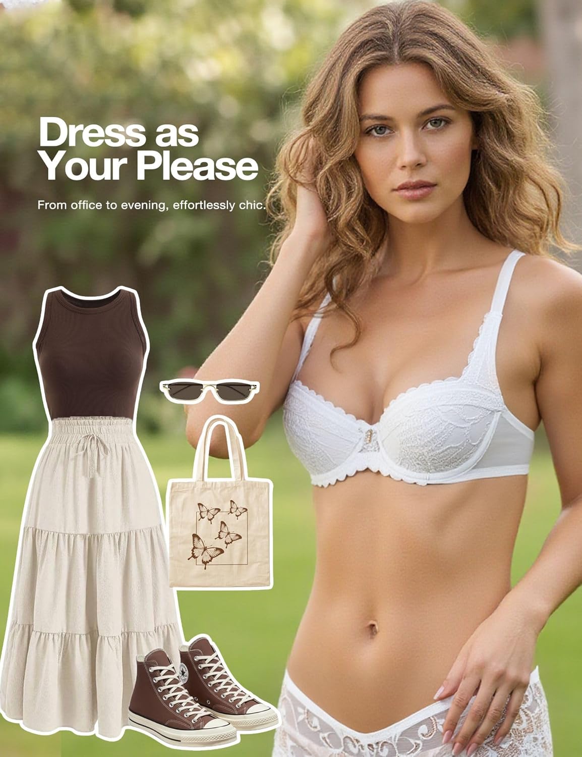 Deyllo Women's Balconette Push Up Bra Sexy Lace Lightly Padded Bra Underwire Demi Bras - Image 7