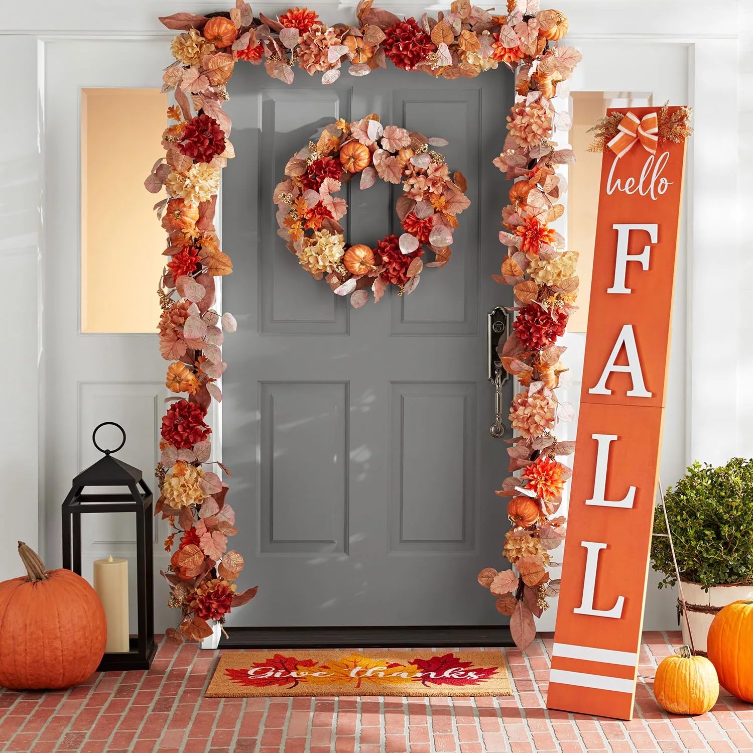 Member's Mark 26" Harvest Wreath, Dahlia/Pumpkin