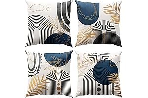 Abstract Throw Pillows with Geometric Patterns