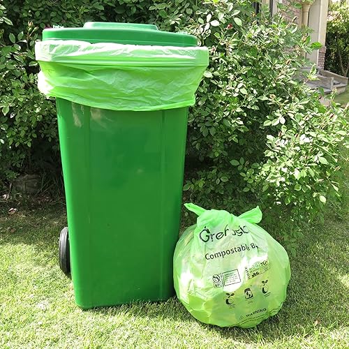 Miniatura 5 de Bolsas compostables, bolsas de basura de más de 13 galones de alto, bolsas de basura compostables para césped y hojas para patio, compatible con