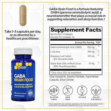 Natural Stacks Magtech Magnesium + GABA Brain Food Bundle - Supports Relaxation & Brain Health* - Calm Support* - 150 Total Capsules