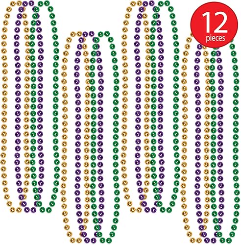 Miniatura 4 de Cuentas redondas pequeñas de Mardi Gras