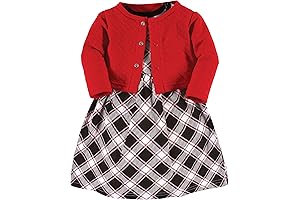 Cozy and Comfy Girls' Quilted Cardigan and Dress