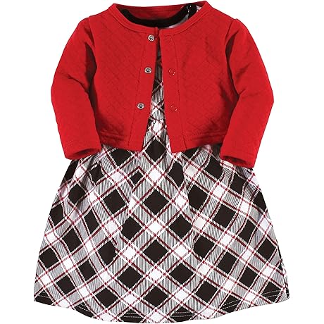 Cozy and Comfy Girls' Quilted Cardigan and Dress