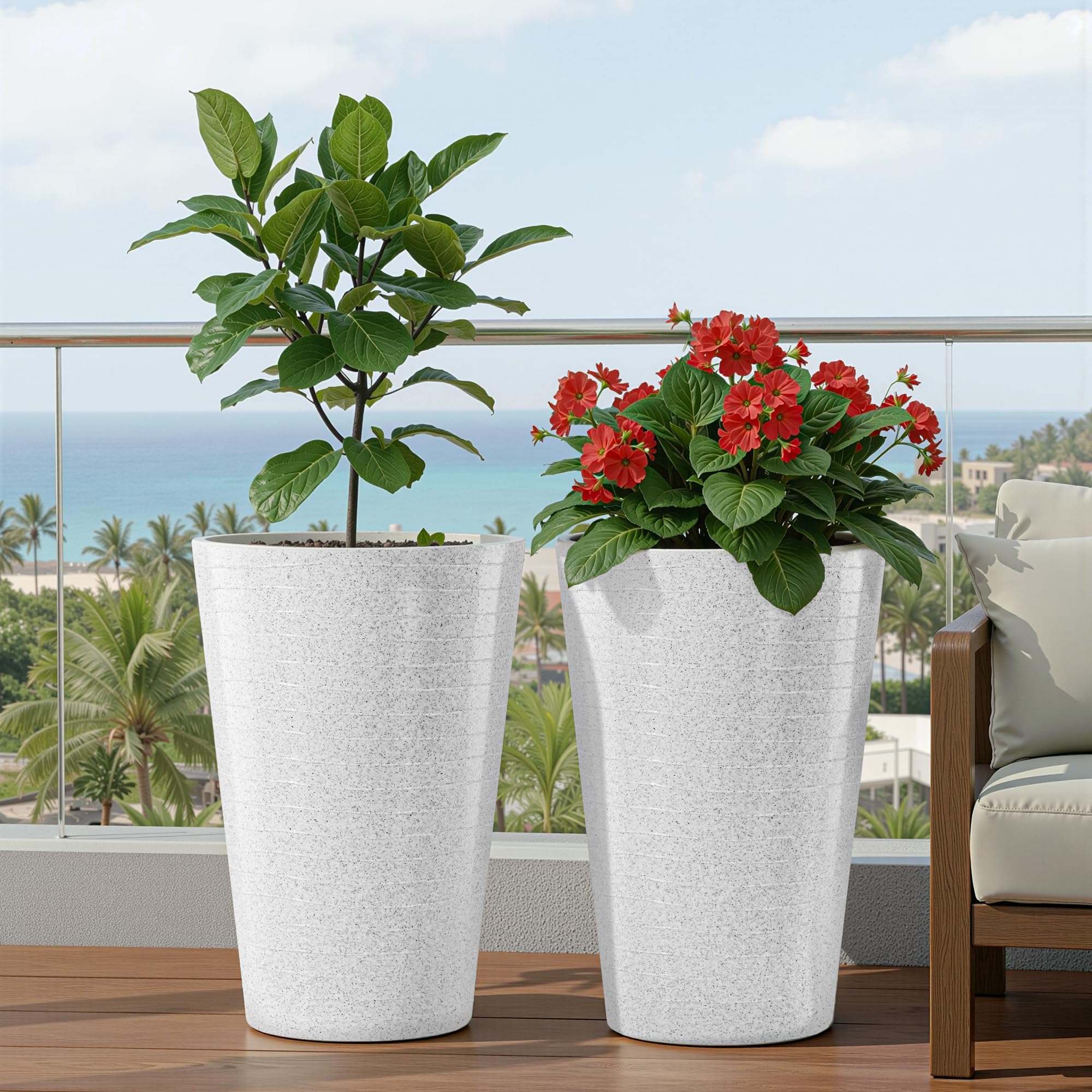 Kuber Industries 23 Inch Big Size Planter - Grey -13