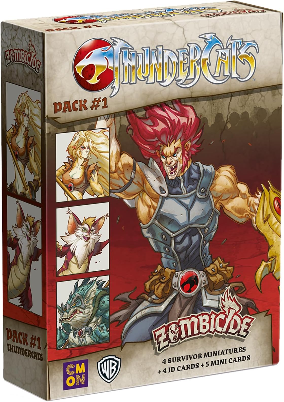 CMON, Zombicide Thundercats Pack 1, Hero Expansion, Connoisseur Game, Dungeon Crawler, 1-6 Players, Ages 14+, 60-120 Minutes, German, Multilingual