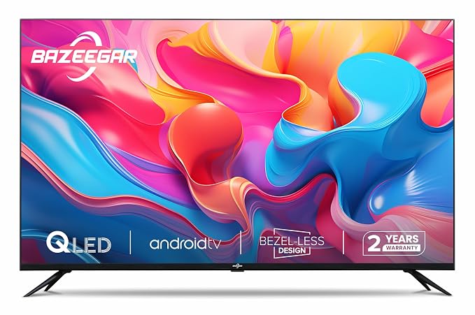 80 cm (32 inches) Glow Series HD Ready Smart QLED Android TV BAZ32S (Black)