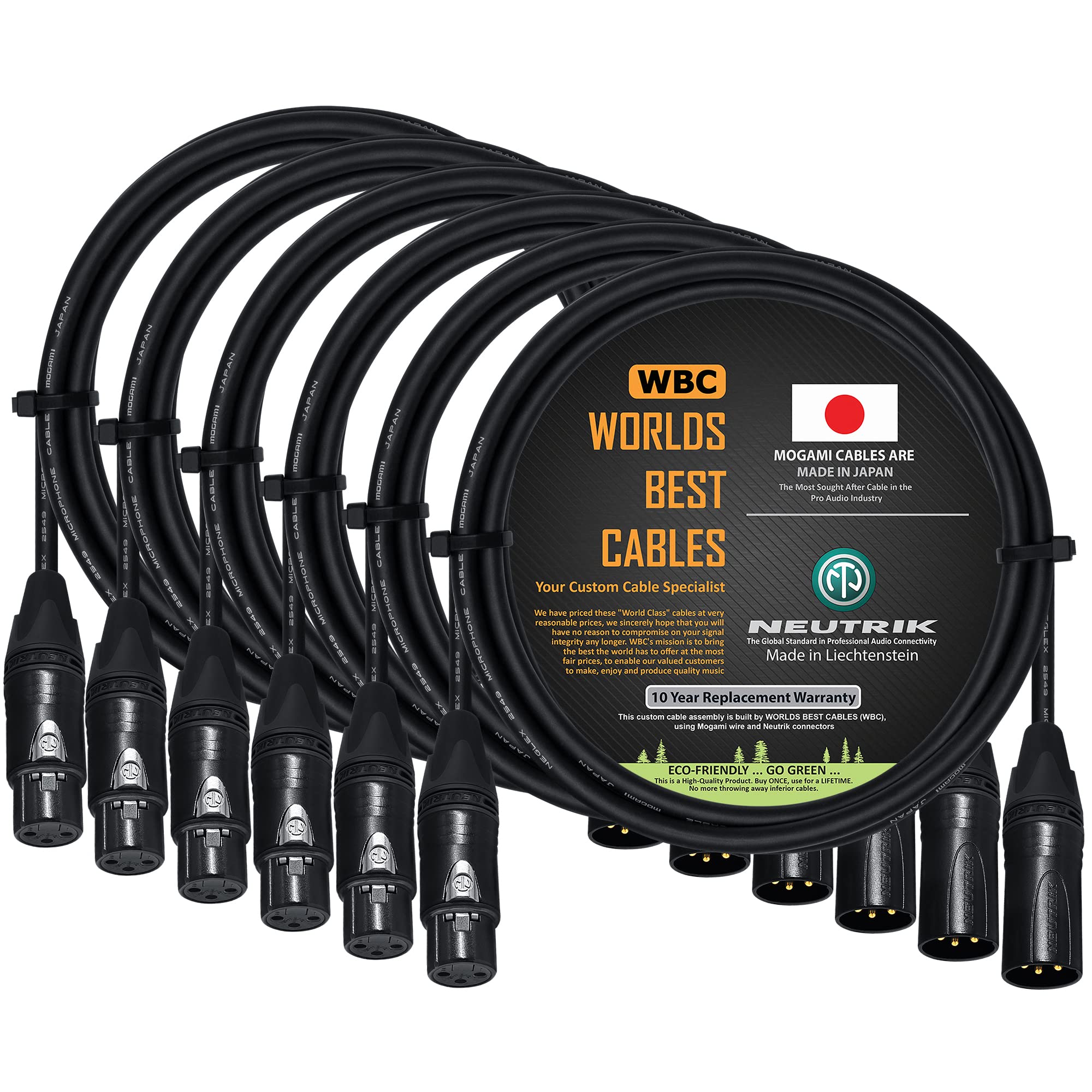 Amazon.com: WORLDS BEST CABLES: Mogami 2549 - Neutrik Gold XLR