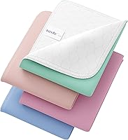 Royal Care 4-Pack Reusable Incontinence Bed Pads 34x36 Waterproof Mattress Protectors - Absorbent, Washable for Kids, Pets, Seniors