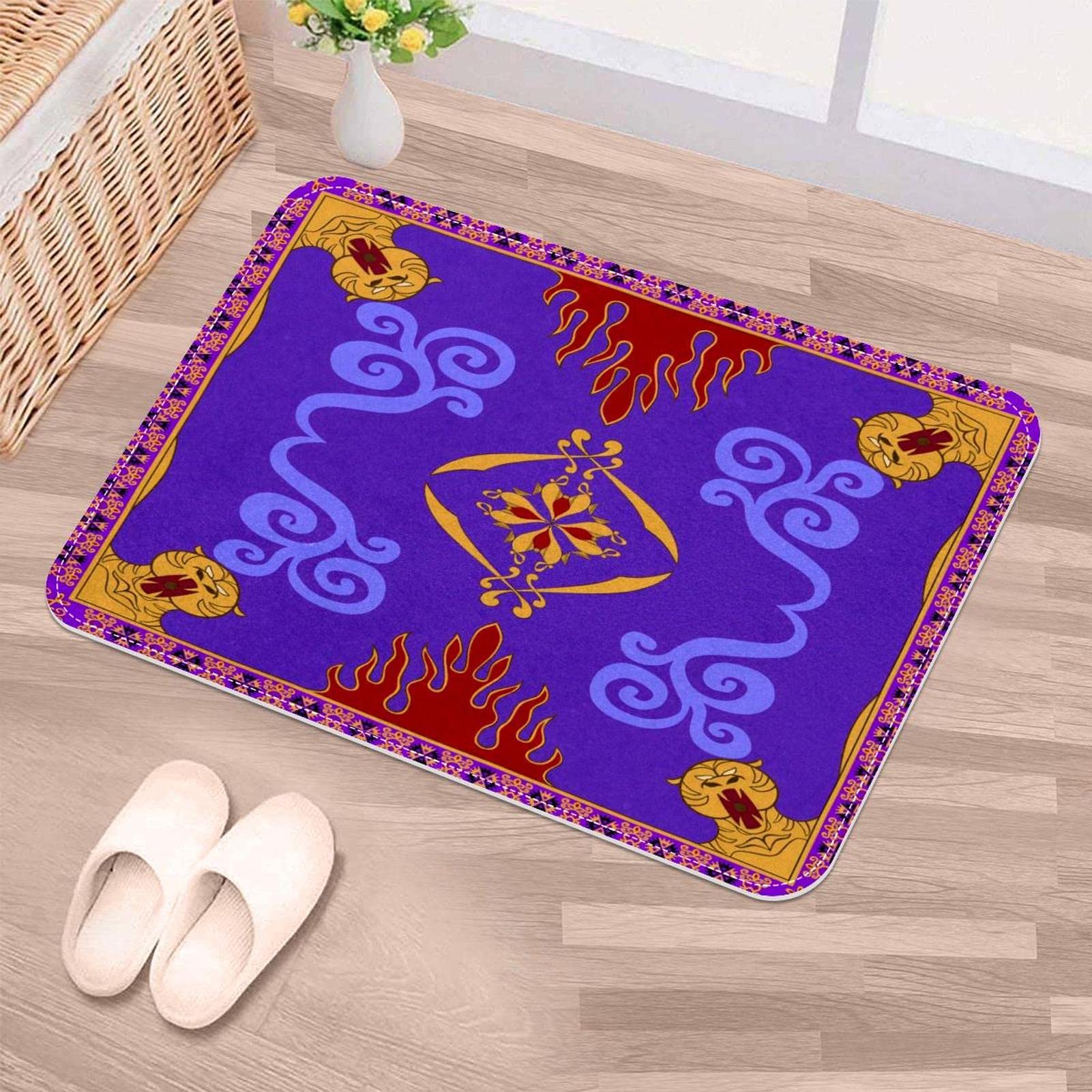 Amazon | エリアラグ、屋内ドアマット、アラジンの魔法の絨毯、洗濯