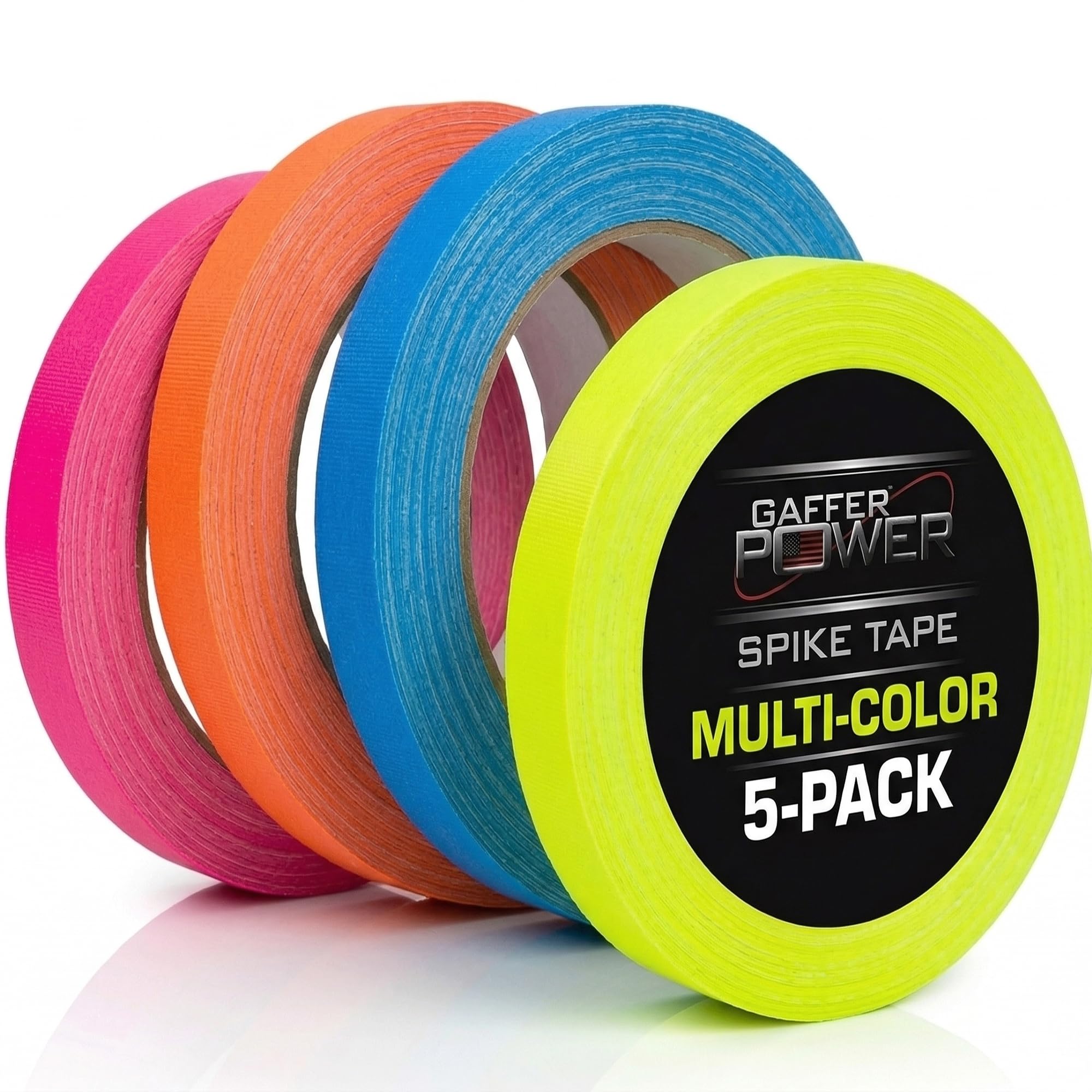 Amazon.com: Gaffer Power Spike Tape 5-Pack – Fluorescent Neon