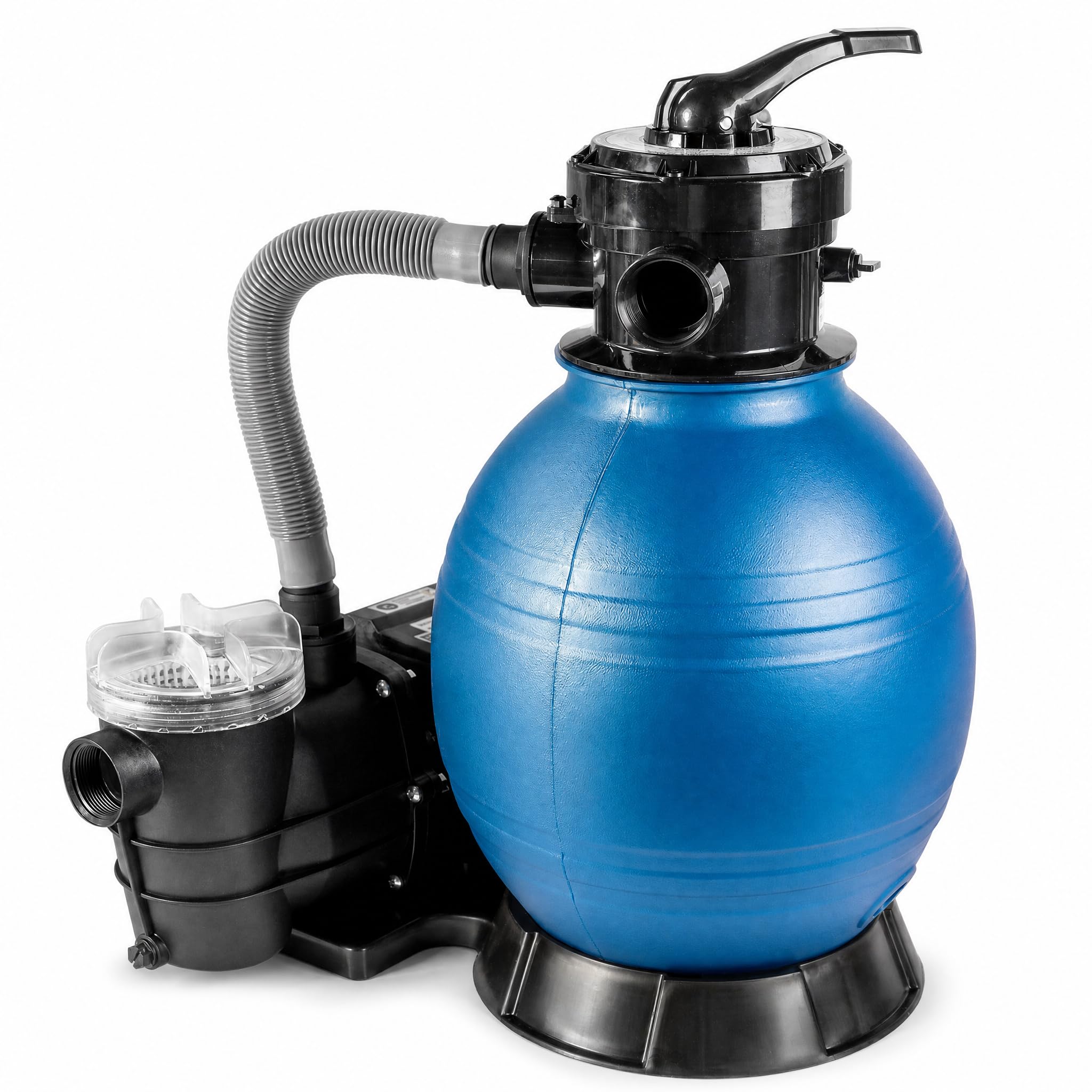 HST Poolfilter Sandfilter Pool, 10.000 L/h, 400 W, Komplettset | Poolfilteranlage mit 5-Wege-Ventil, Vorfilter, Manometer und umfangreichem Zubehör – für Pools bis 35.000 Liter