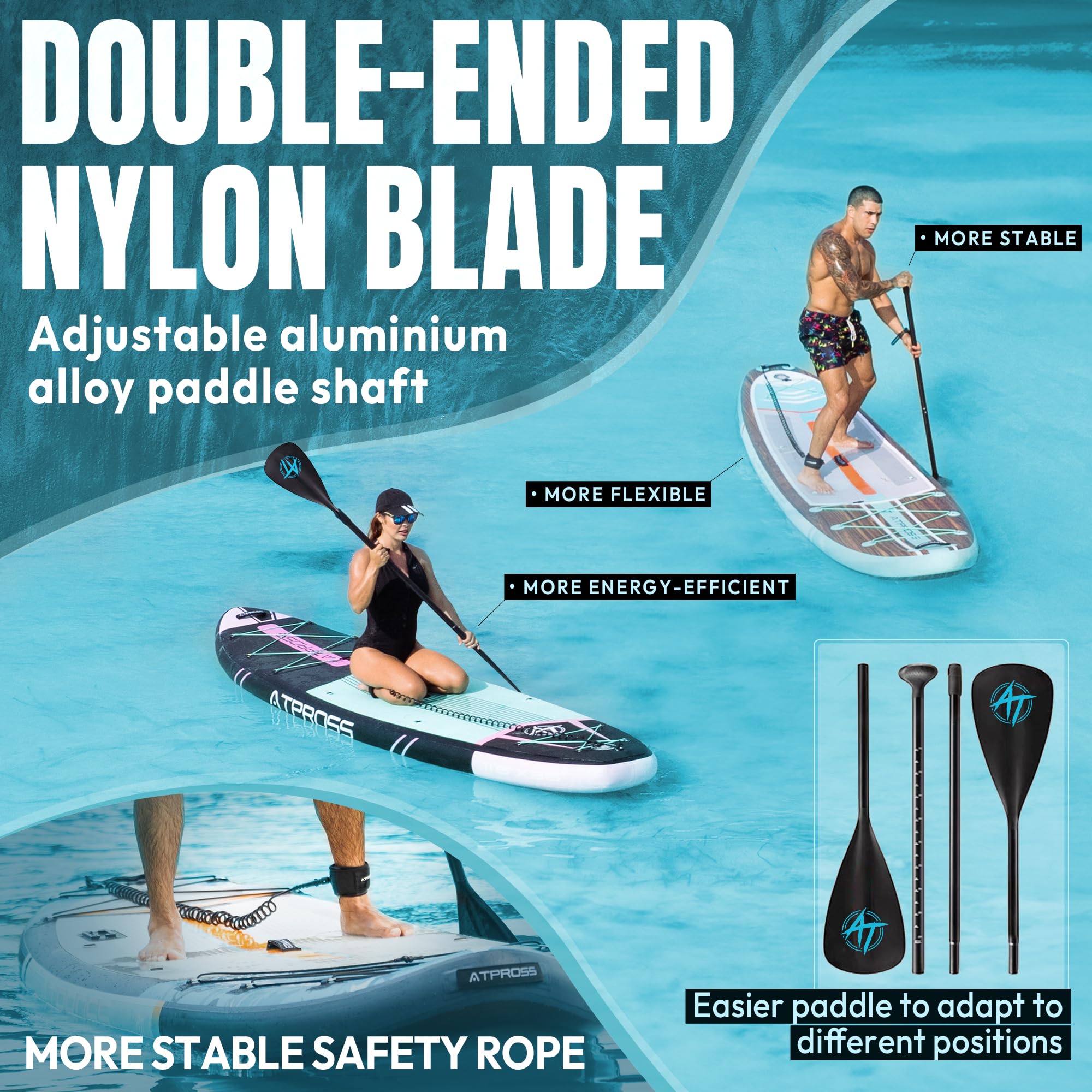 11'6"x35" Inflatable Stand Up Paddle Board 450LBS Weight Capacity Extra Wide Non-Slip Stable Deck Adult SUP,Premium Accessories Kit & Backpackfor Yoga, Fishing, Surf