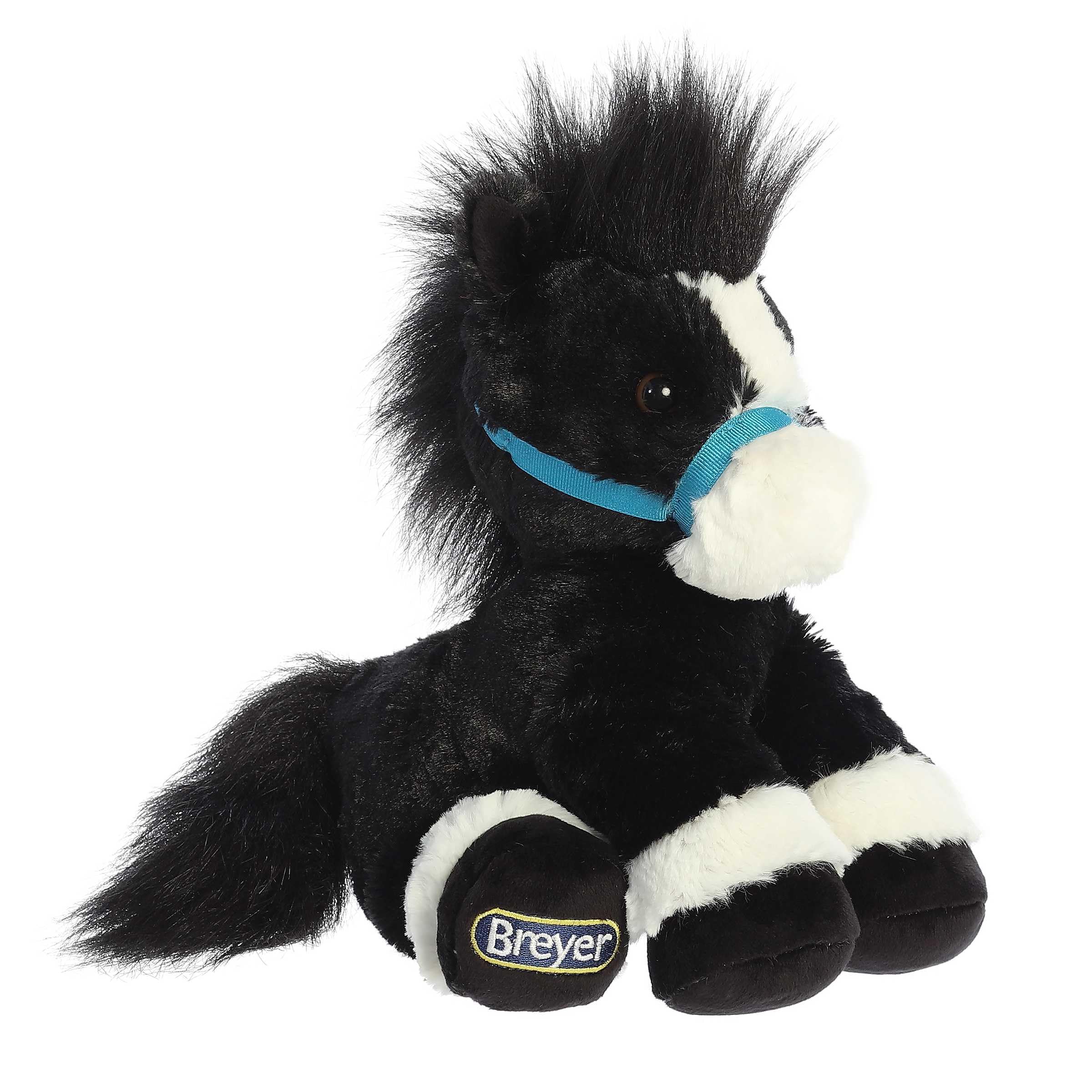 Aurora® Exquisite Breyer® Bridle Buddies Horse Stuffed Animal - Realistic Detailing - Imaginative Play - Black 11 Inches