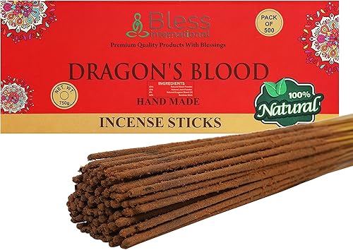 Bless Dragons-Blood-Varillas de incienso 100% natural, hechas a mano, sumergidas a mano, orgánicas, sin productos químicos para purificación,
