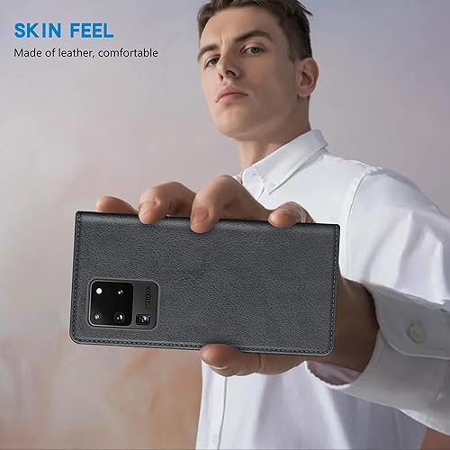 Miniatura 252 de ZZXX Funda tipo cartera para Samsung Galaxy S20 con bloqueo RFID, soporte de ranura para tarjetas, funda protectora de cuero magnético fuerte
