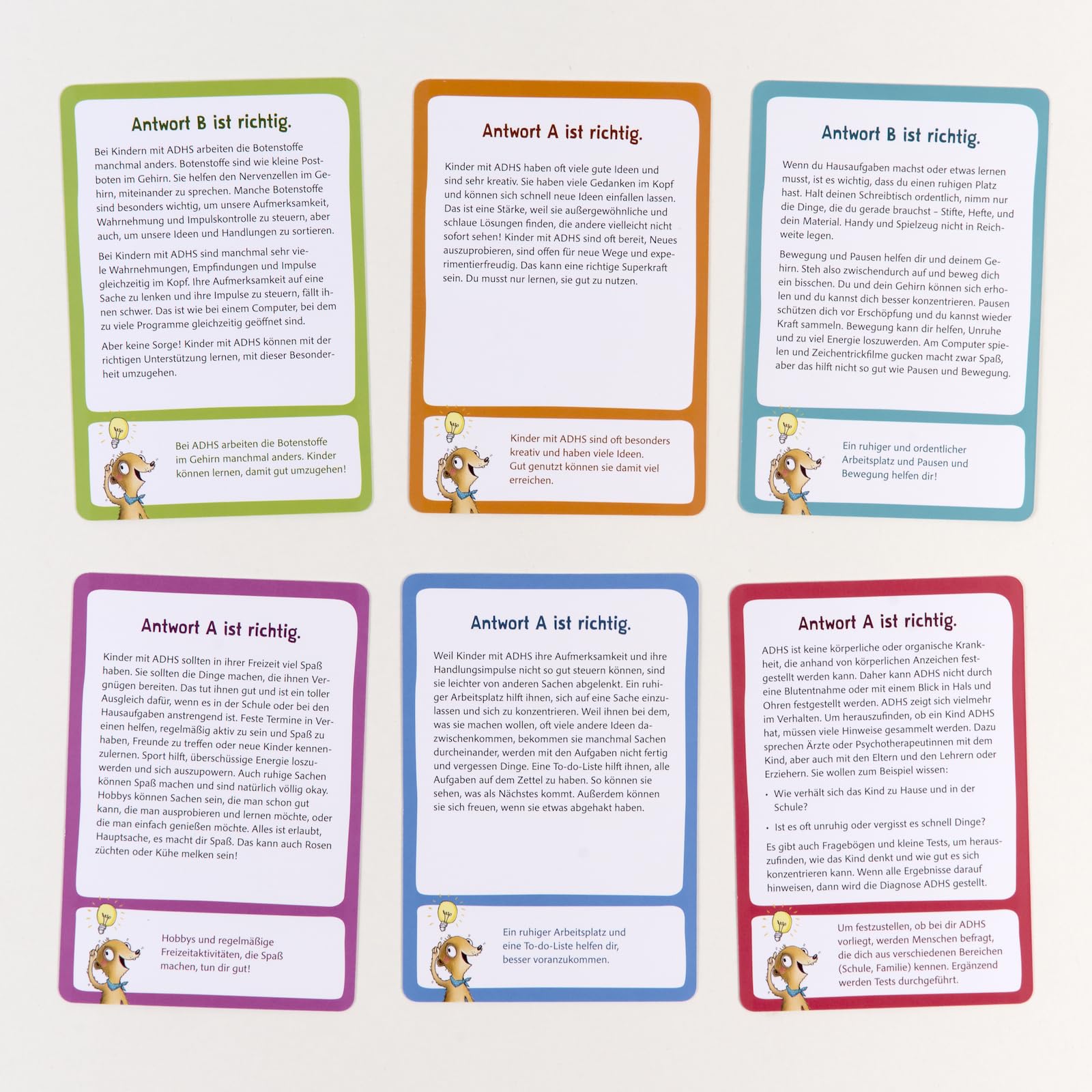 Wilbo weiß was über ADHS: Wissensquiz zur Psychoedukation in der Kinderpsychotherapie. 50 schlaue Fragen und wissenswerte Antworten. Mit 16-seitigem ... 9,8 x 14,3 cm (Beltz Therapiekarten)