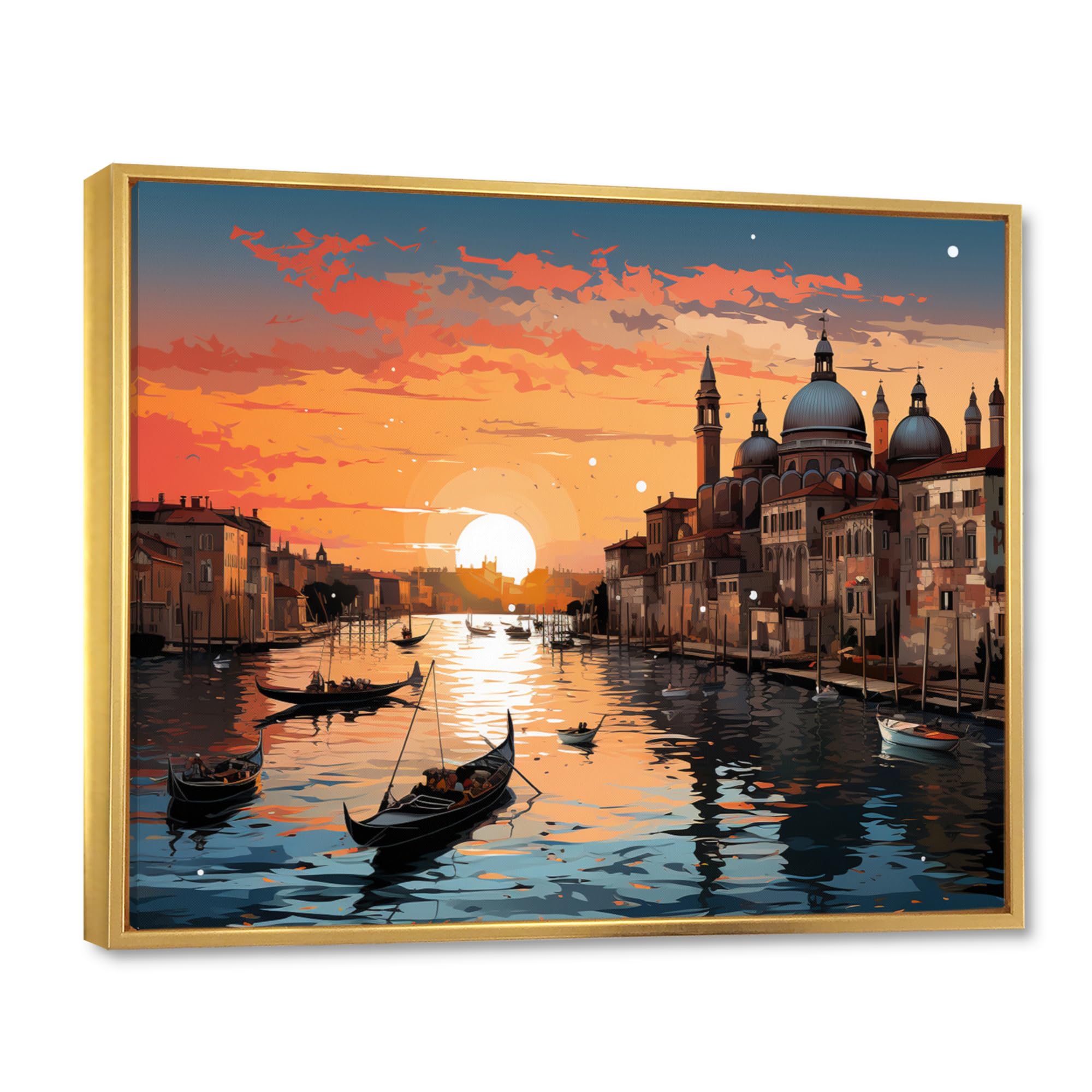 Amazon.com: Venice framed wall Art, Architectural Popart City