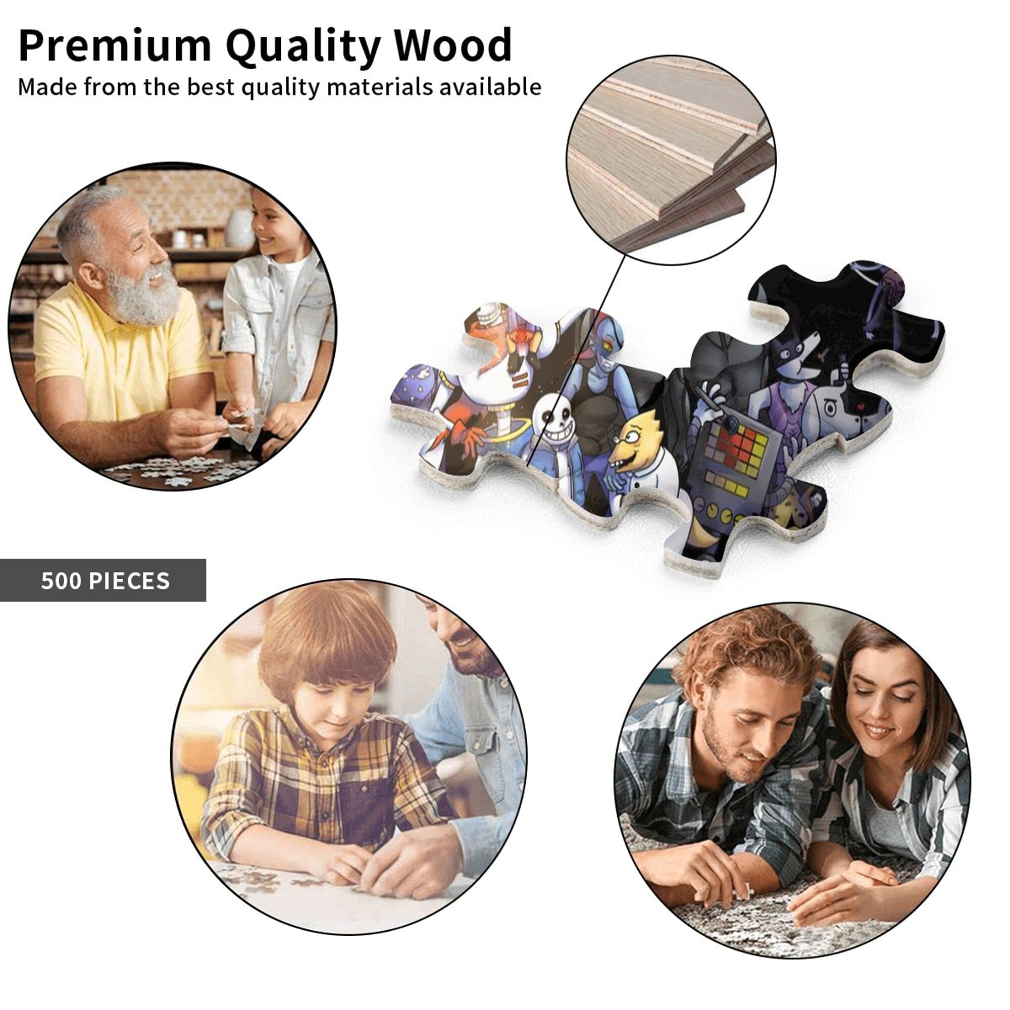 Amazon | 500ピース ジグソーパズル アンダーテール 木製 52×38cm 収納