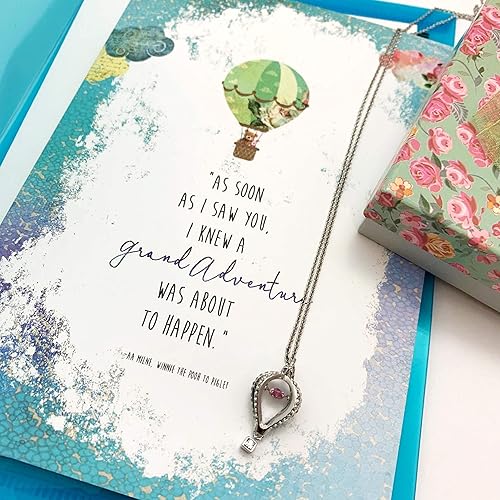 Miniatura 7 de Smiling Wisdom - Tarjeta de felicitación con texto en inglés "I Knew a Grand Adventure Was About to Happen" y globo aerostático con juego de regalo