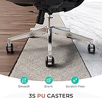 Vista 8 de CAPOT Ergonomic Mesh Office Chair, Adjustable Lumbar High Back Desk Chair 400lbs, 4D Flip-up Arms, 3-Level Tilt Backrest, 3D Headrest, PU Wheels