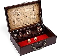 Vista 1 de STERLING Juego de 12 números Shut The Box Caja de madera Estuche de viaje con temática náutica Juego de dados familiares para niños y adultos