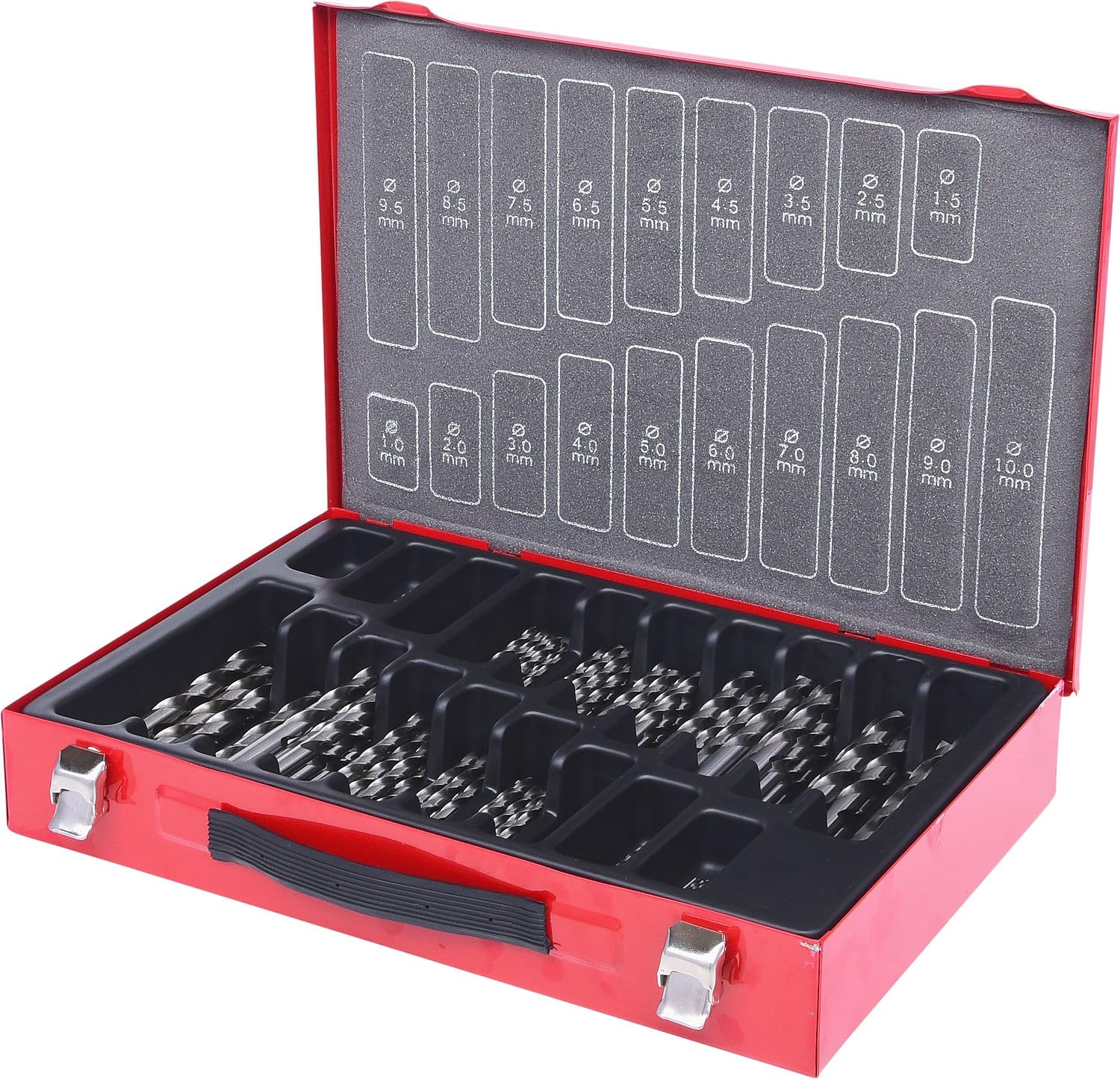KS Tools 330.2640 Surtido de brocas HSS-G, pulido, 170 pzs, 1-10mm