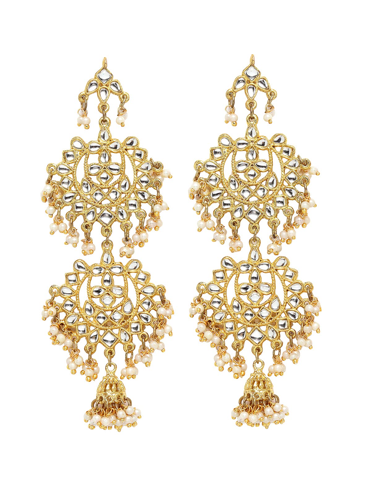 See full amazon price history chart for Karatcart Ethnic Double Layer Kundan Dangler Earrings For womens Karatcart Ethnic Double Layer Kundan Dangler Earrings For womens (B09C2DBTFZ) Amazon Price History, Amazon Price Tracker