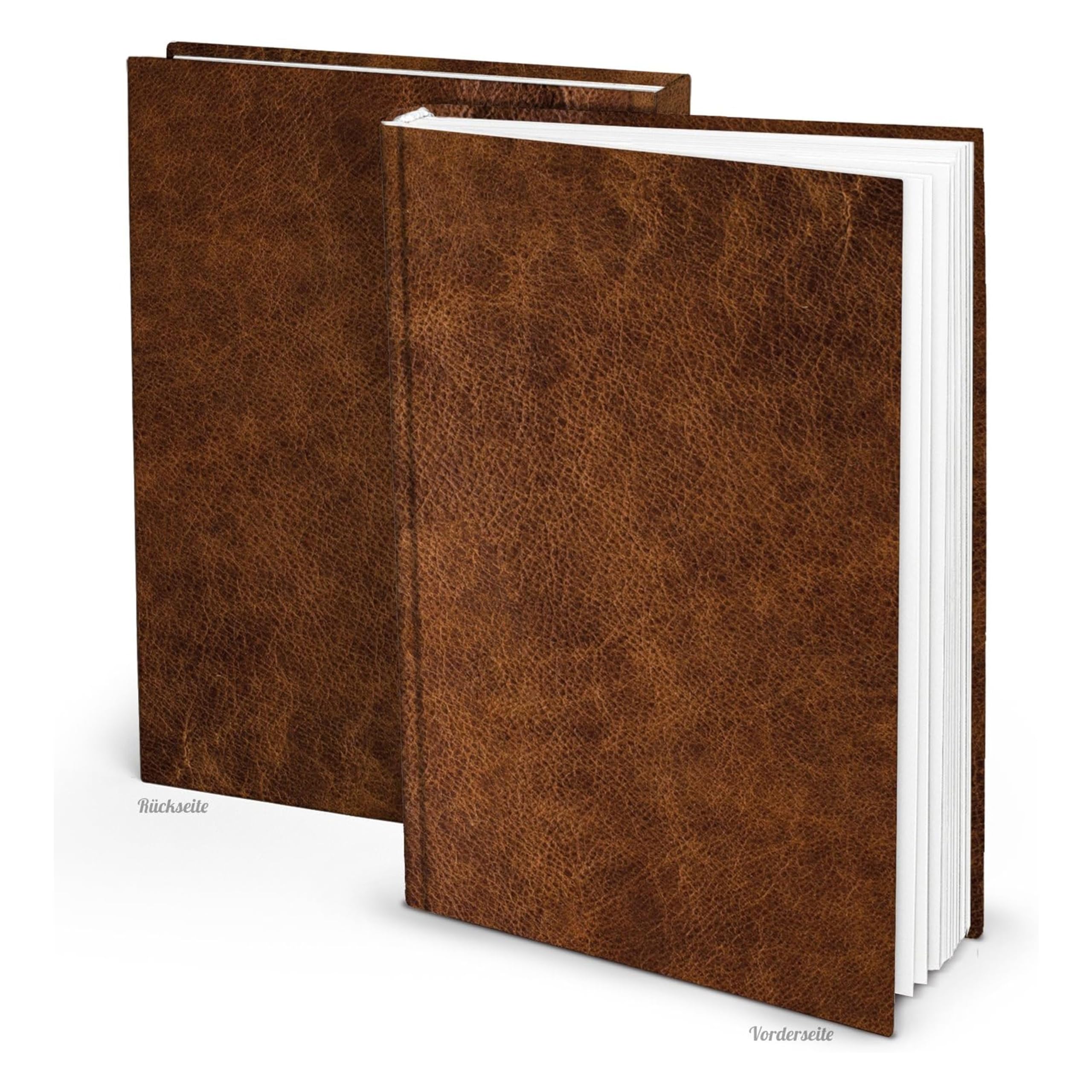 Taccuino XXL effetto pelle vintage DIN A4: diario vuoto con copertina rigida, notebook regalo per appunti, quaderno journaling con 164 pagine, agenda personale, journal viaggio creativo
