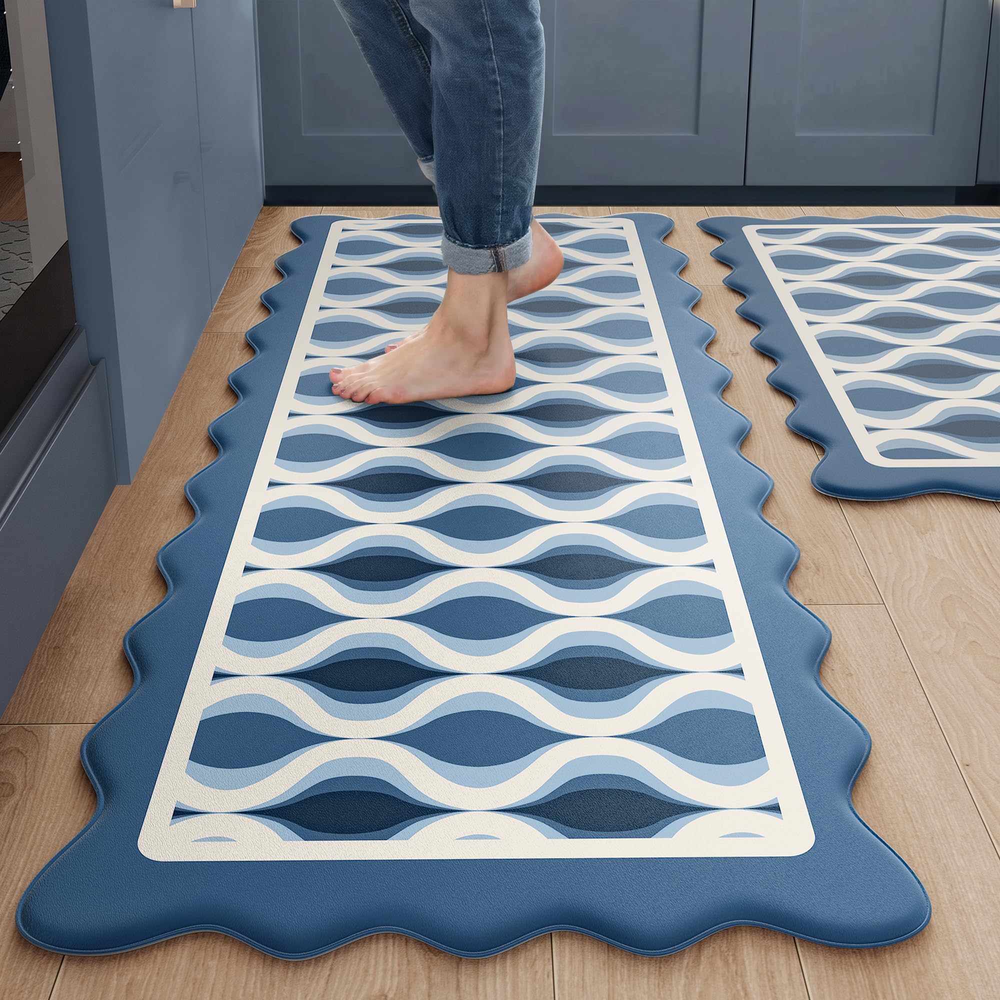 Arenarug Scalloped Kitchen Mats - 2-Piece Set -32