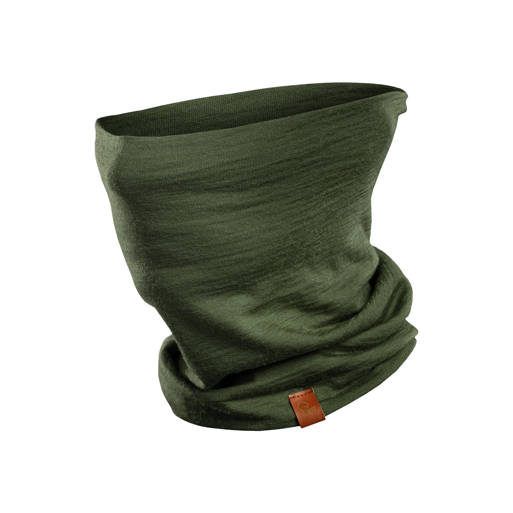 menique Women's Neck Gaiter – 100% Merino Wool Double Layer Ski Snood, Thermal Neck Warmer, Windproof Neck Scarf, Bandana Neck Tube, Face Cover for Motorbike Skiing Running Cycling (Dark Green)