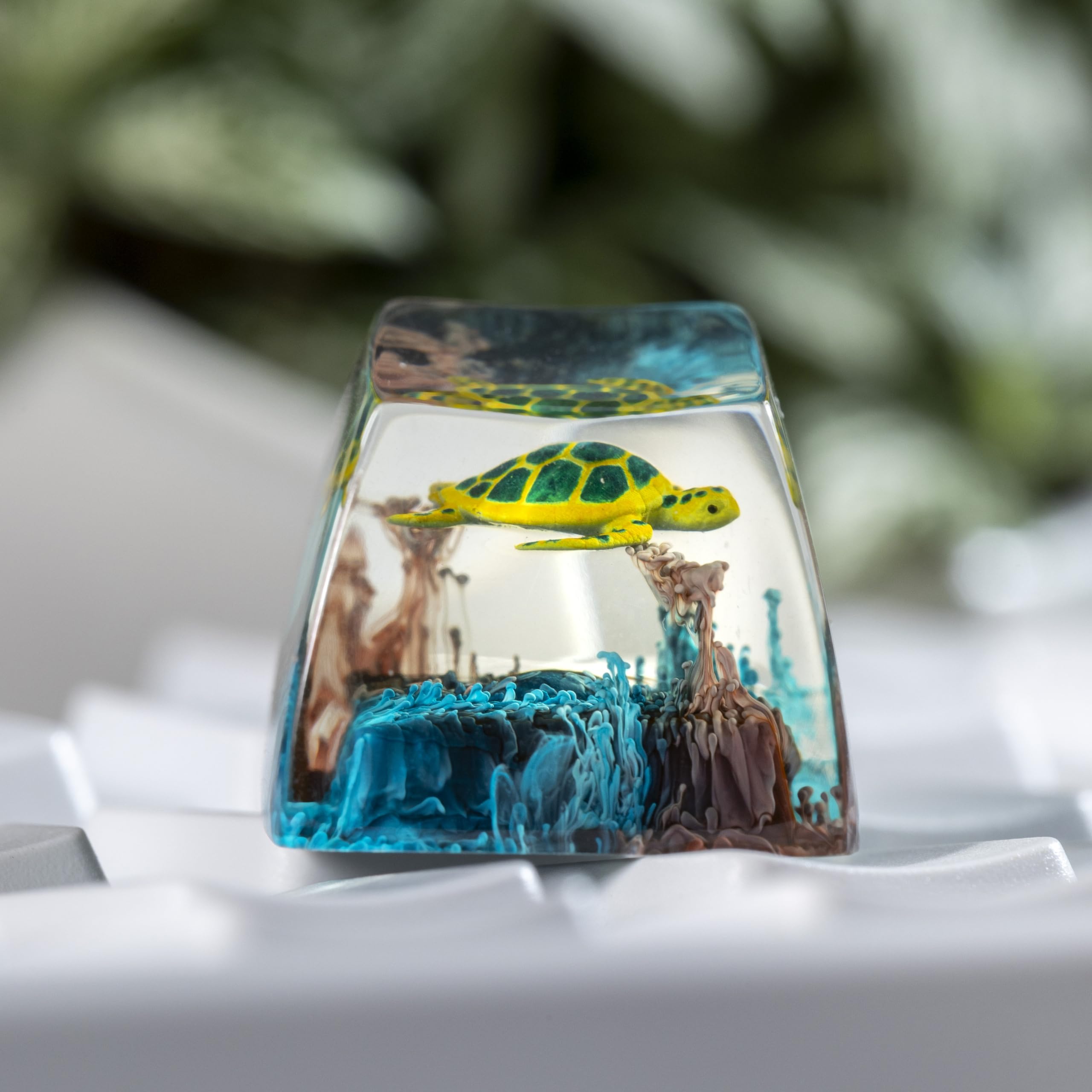 DATKEY Turtle Ocean Artisan Keycap Custom Turtle Sea Handmade Resin Keycap RGB Keyboard Cherry MX Mechanical Gaming Most Keyboard Gift for Man On Valentine Christmas - 5