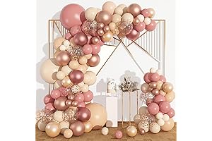 170Pcs Blush Dusty Rose Pink Balloons Garland Arch Kit
